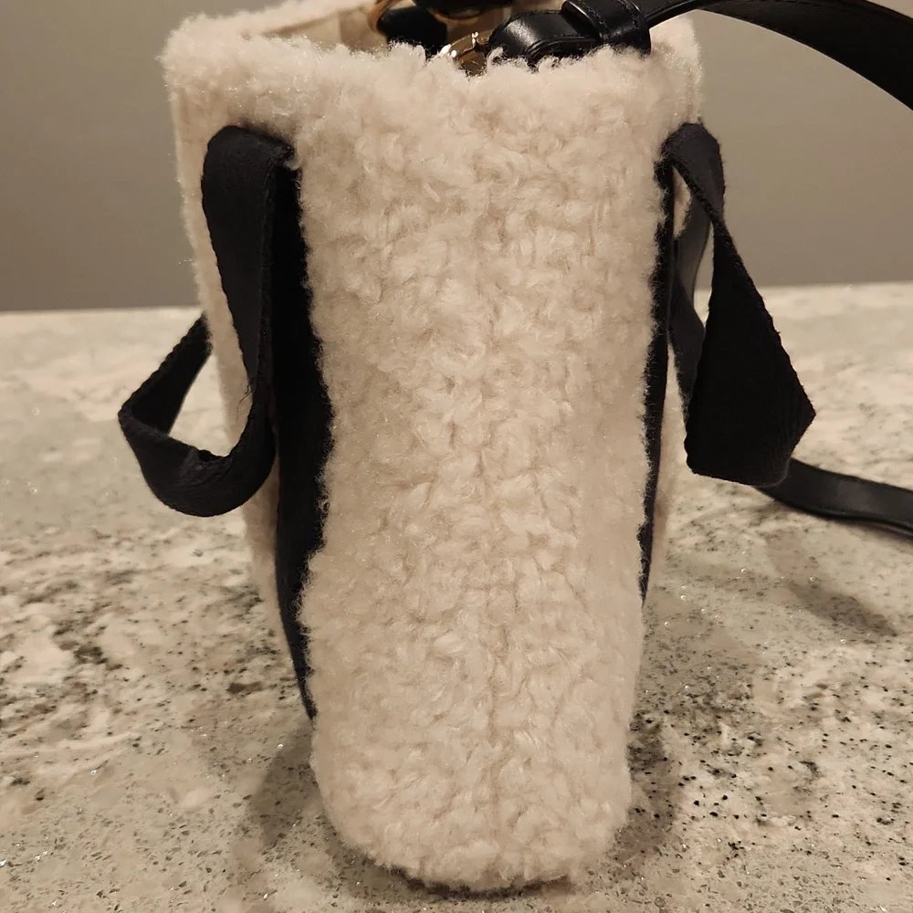 Chloe Teddy Cream and Naxy Fleece Handbag